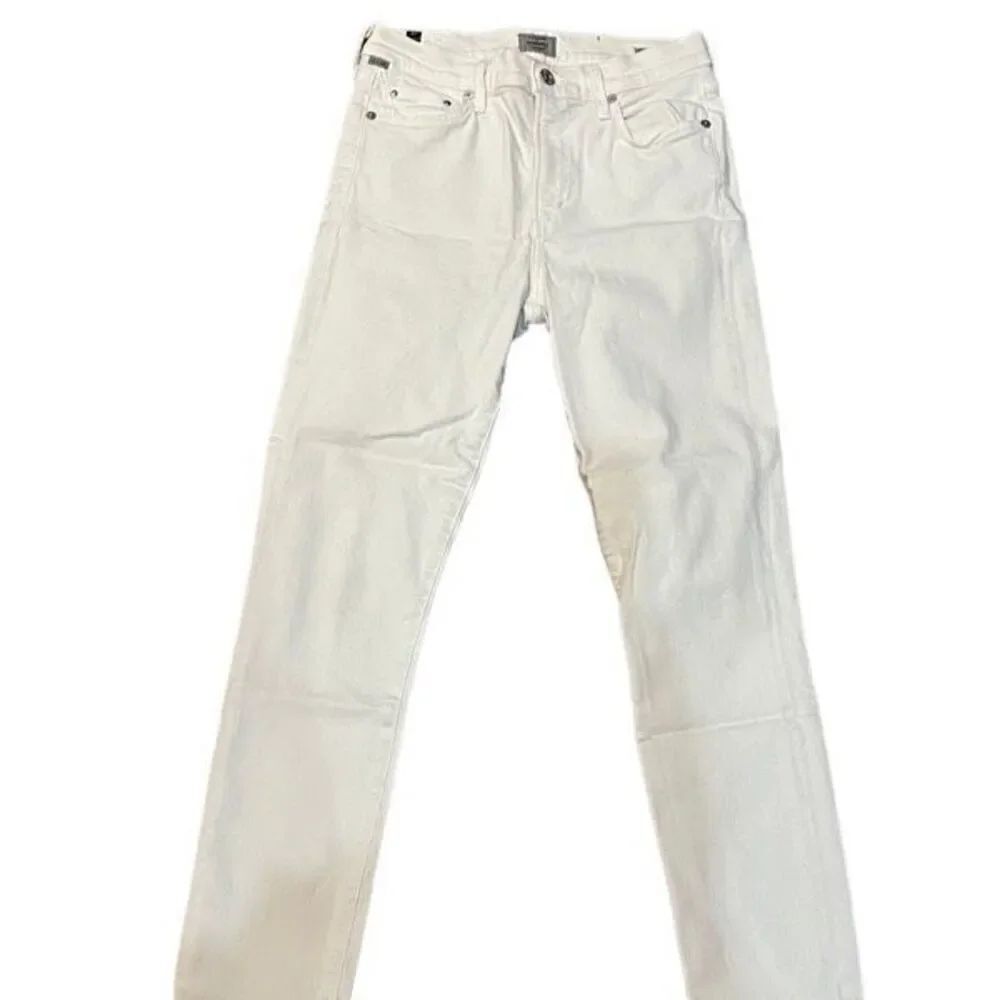 Citizens of Humanity COH Rocket Crop White High Rise Skinny Jeans Size 27
